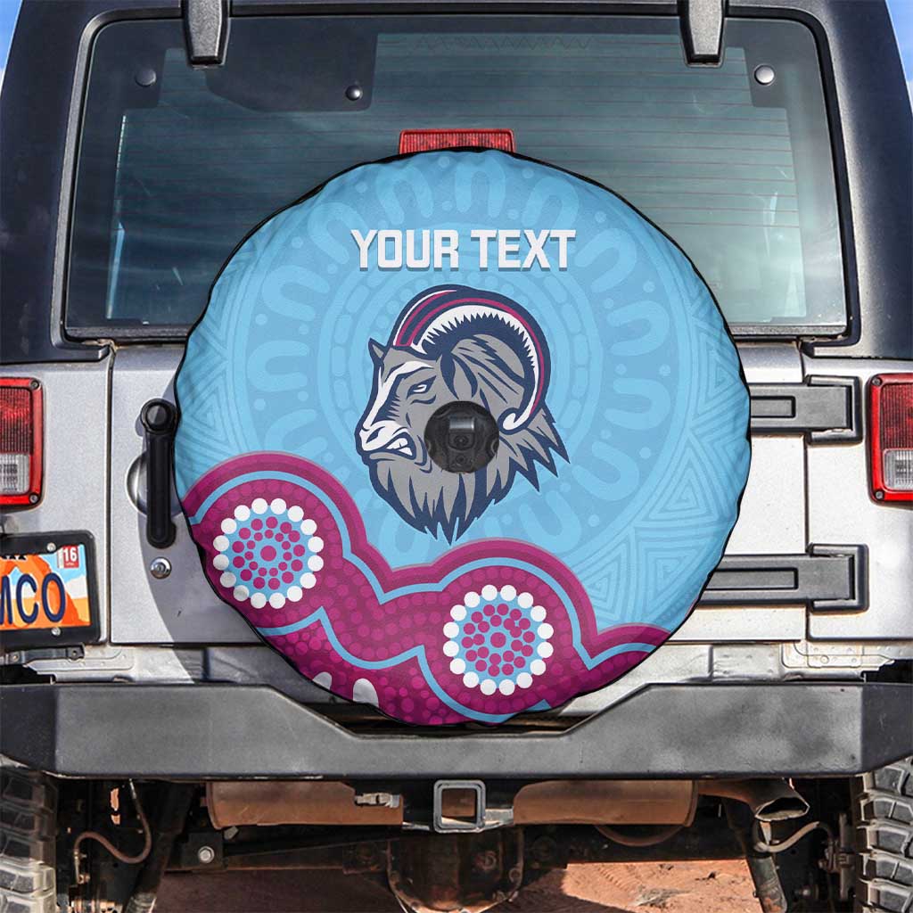 Central Queensland Rugby Custom Spare Tire Cover Go Capras Aboriginal Art - Aussie Hoodie