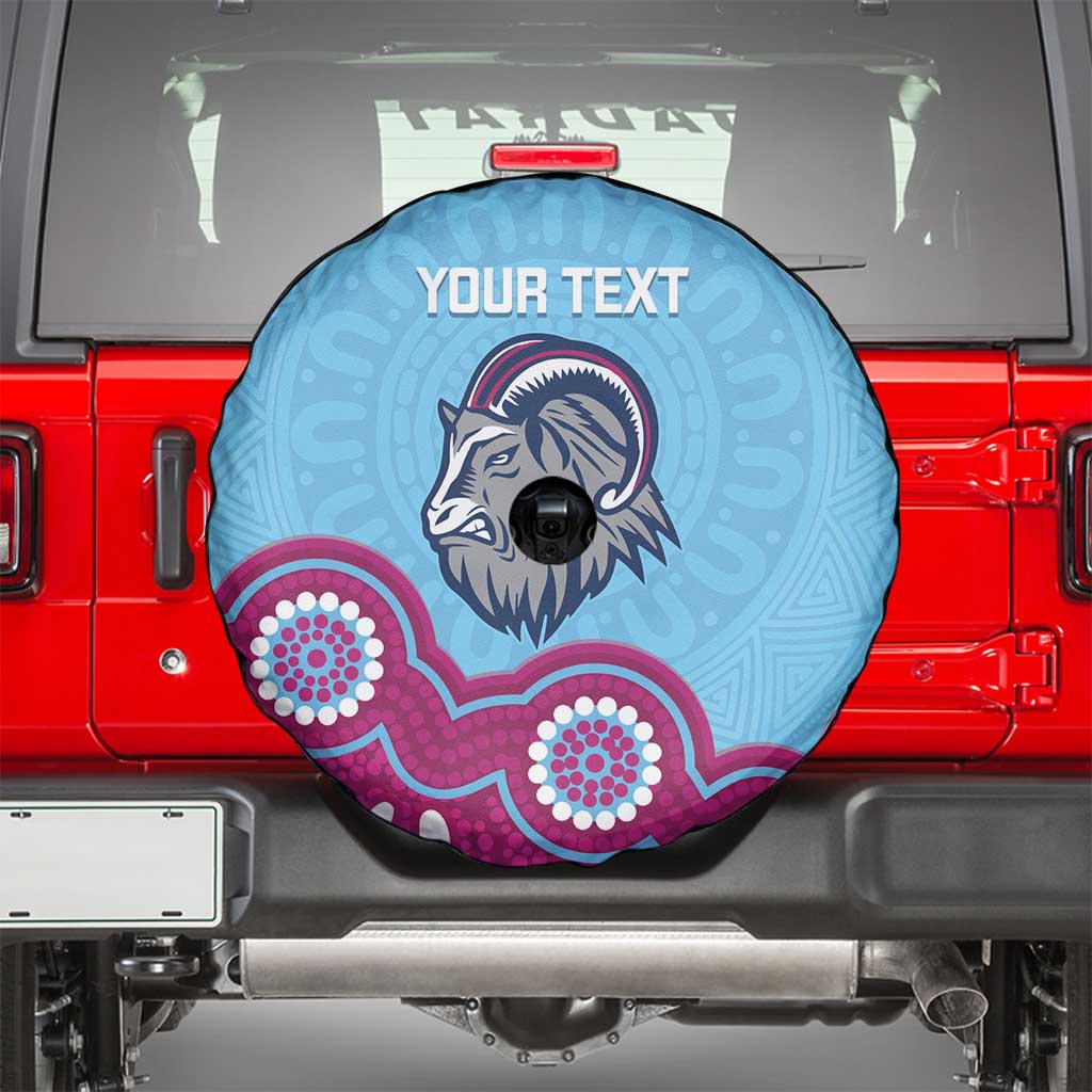 Central Queensland Rugby Custom Spare Tire Cover Go Capras Aboriginal Art - Aussie Hoodie