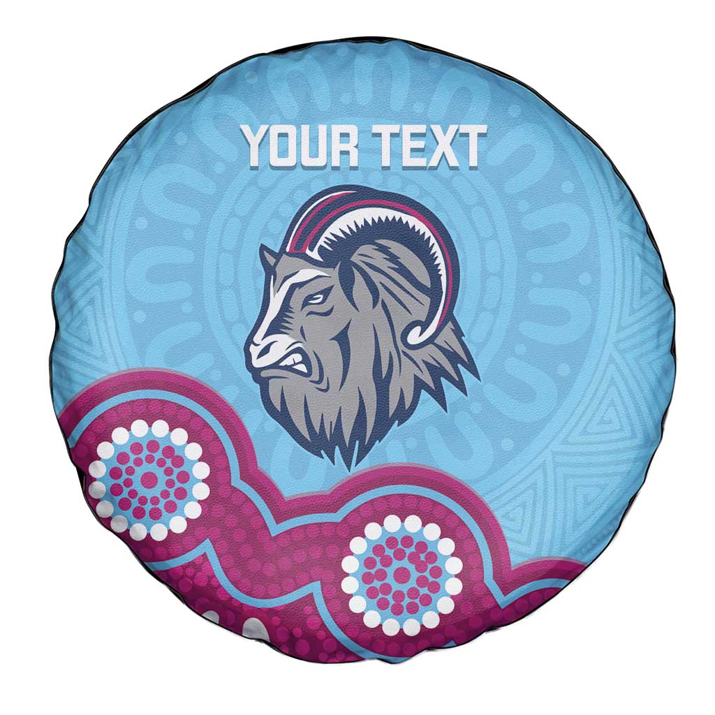 Central Queensland Rugby Custom Spare Tire Cover Go Capras Aboriginal Art - Aussie Hoodie