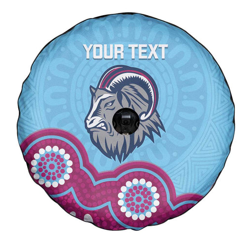 Central Queensland Rugby Custom Spare Tire Cover Go Capras Aboriginal Art - Aussie Hoodie