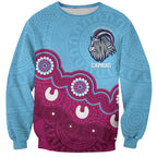 Central Queensland Rugby Custom Sweatshirt Go Capras Aboriginal Art - Aussie Hoodie