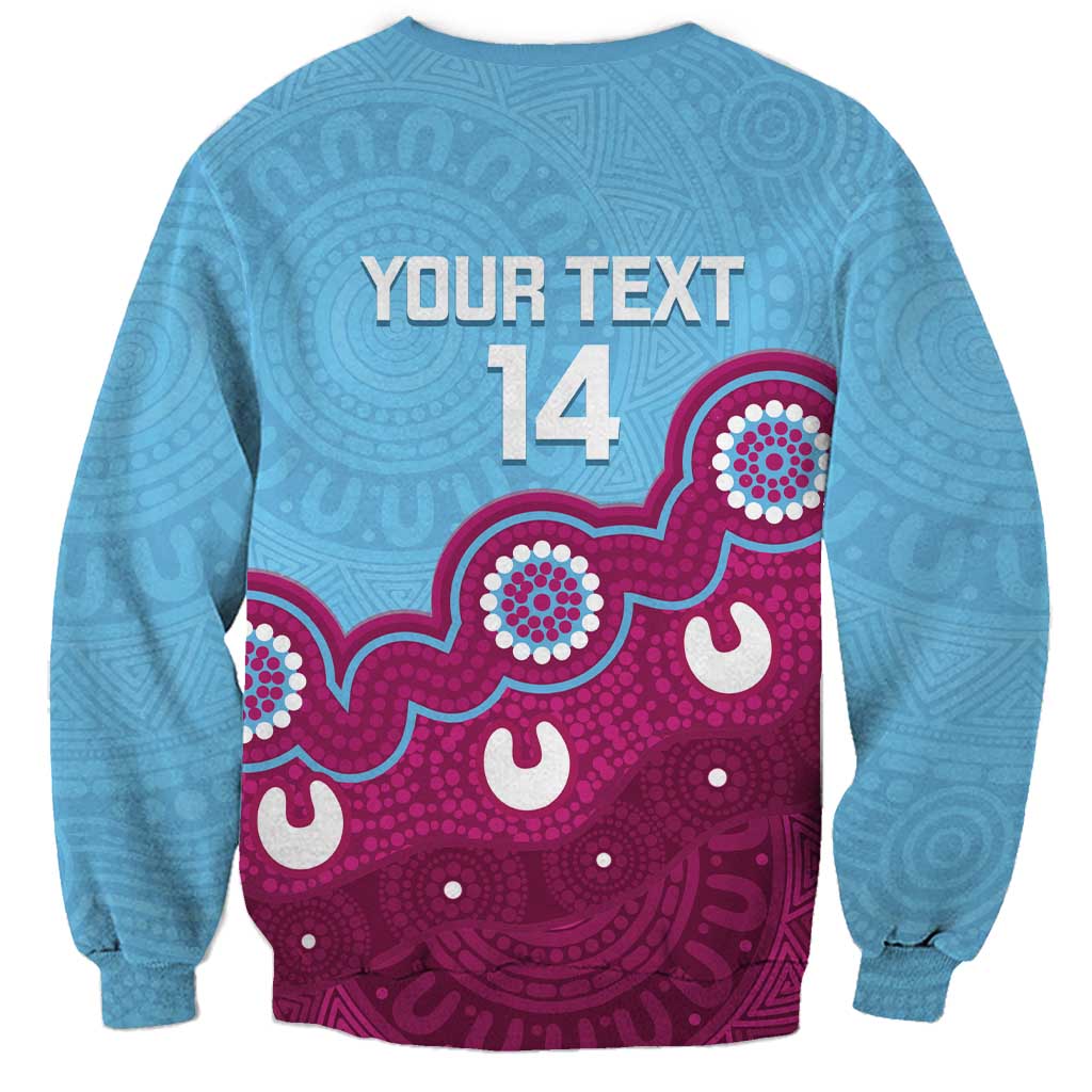 Central Queensland Rugby Custom Sweatshirt Go Capras Aboriginal Art - Aussie Hoodie