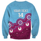 Central Queensland Rugby Custom Sweatshirt Go Capras Aboriginal Art - Aussie Hoodie