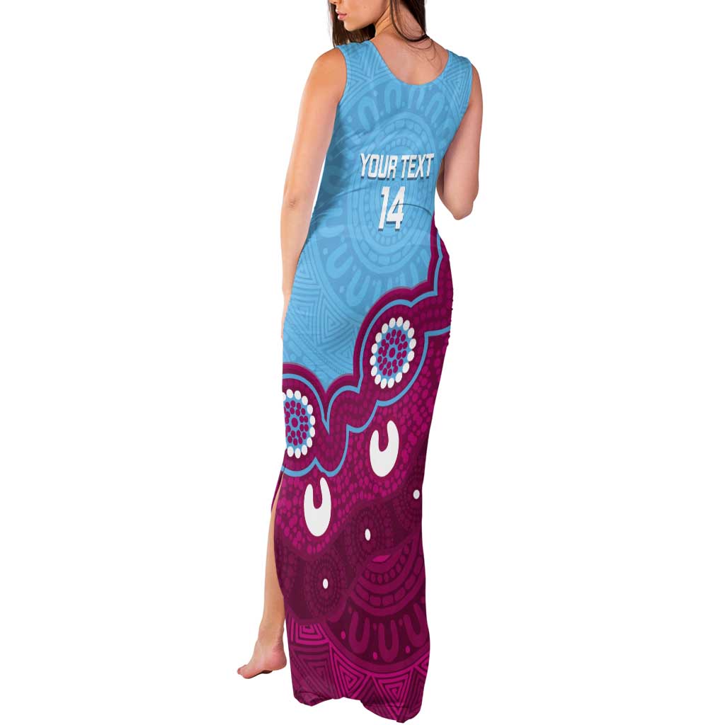 Central Queensland Rugby Custom Tank Maxi Dress Go Capras Aboriginal Art - Aussie Hoodie