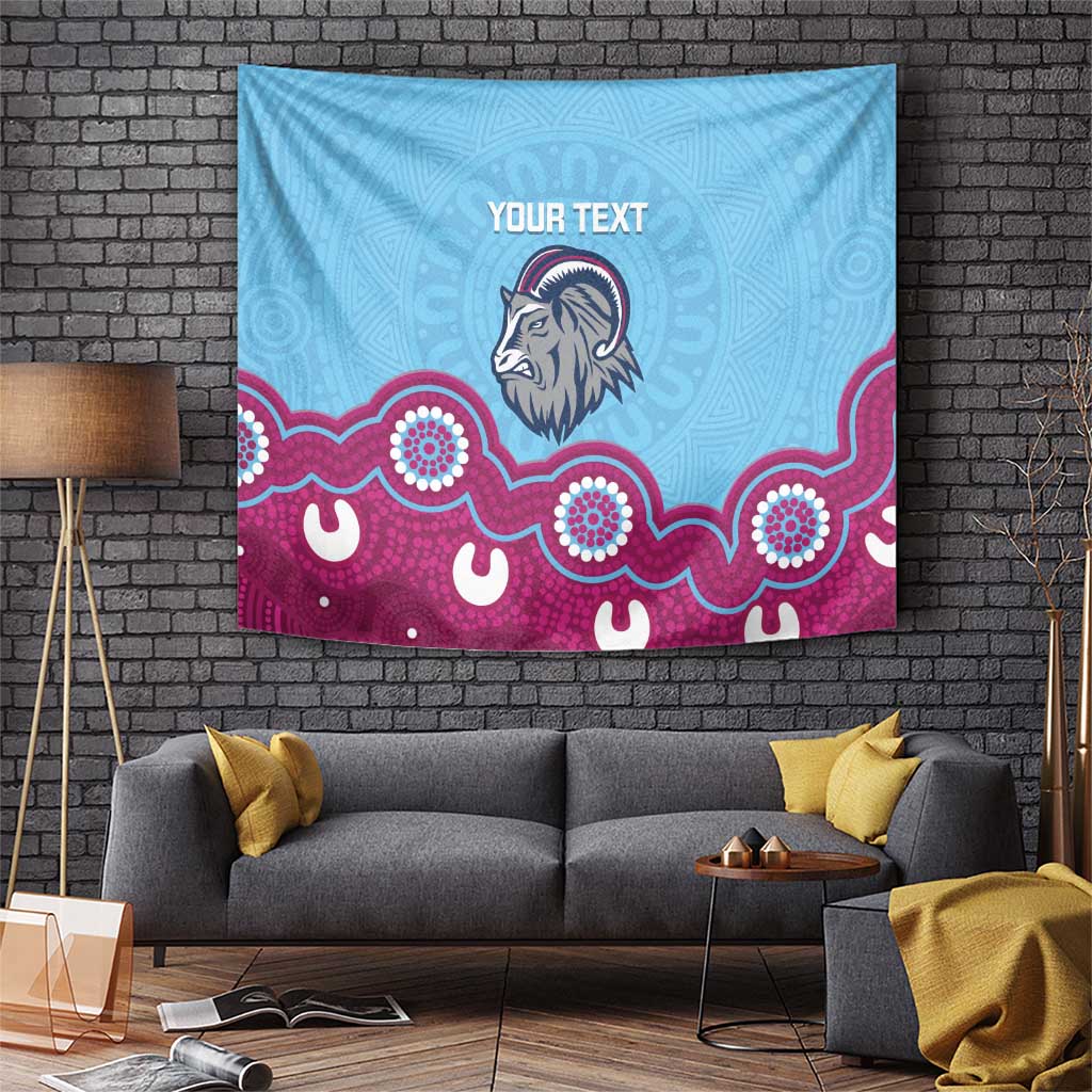 Central Queensland Rugby Custom Tapestry Go Capras Aboriginal Art - Aussie Hoodie