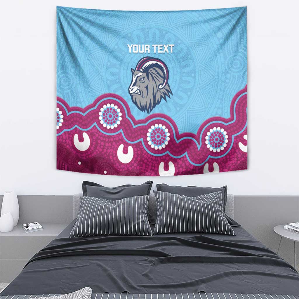 Central Queensland Rugby Custom Tapestry Go Capras Aboriginal Art - Aussie Hoodie