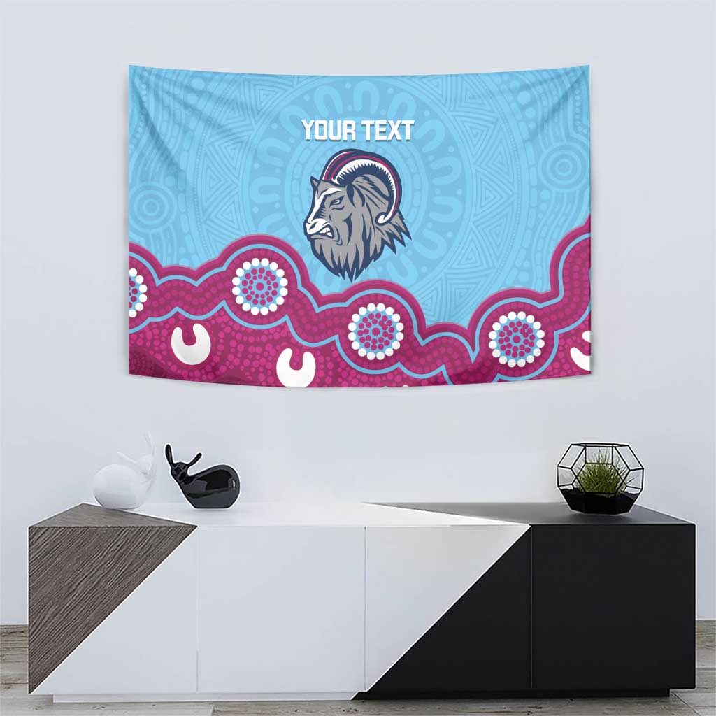 Central Queensland Rugby Custom Tapestry Go Capras Aboriginal Art - Aussie Hoodie