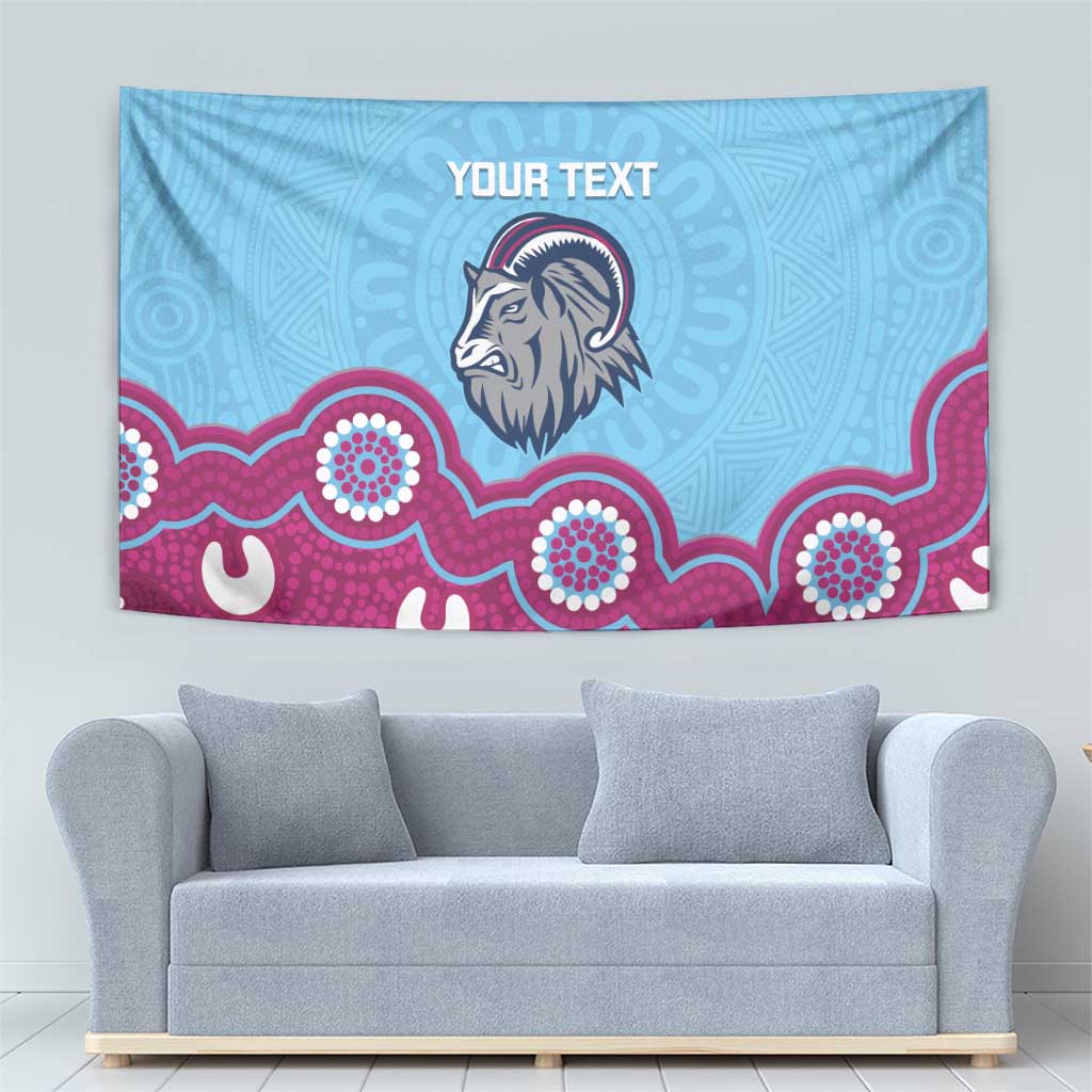 Central Queensland Rugby Custom Tapestry Go Capras Aboriginal Art - Aussie Hoodie