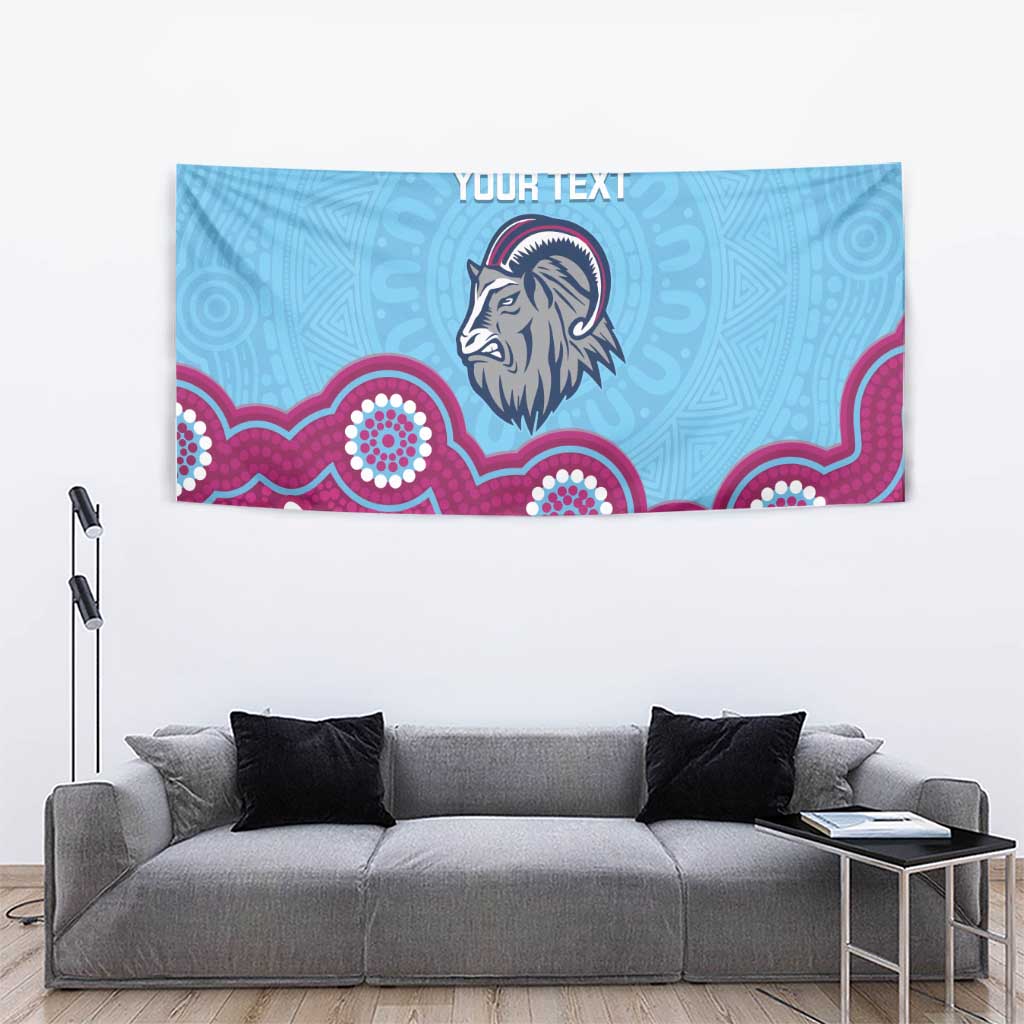Central Queensland Rugby Custom Tapestry Go Capras Aboriginal Art - Aussie Hoodie