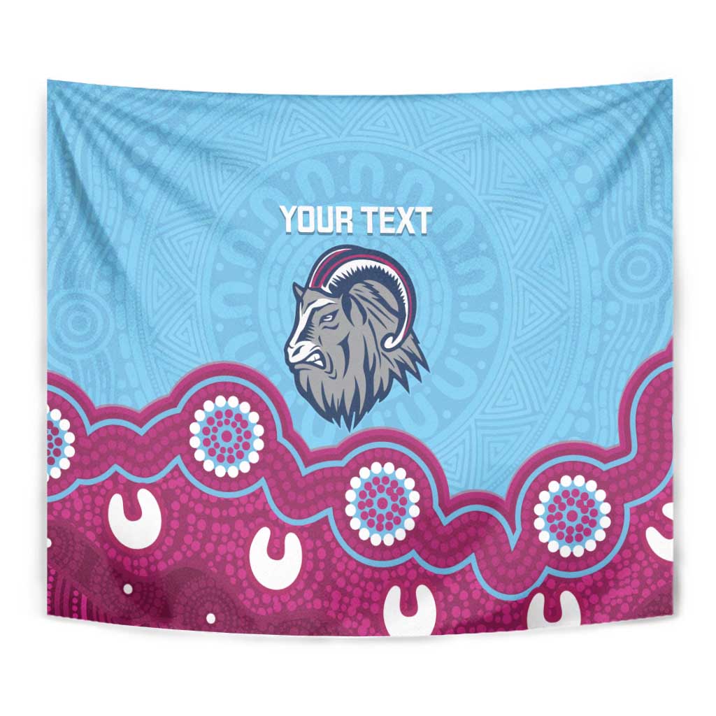 Central Queensland Rugby Custom Tapestry Go Capras Aboriginal Art - Aussie Hoodie