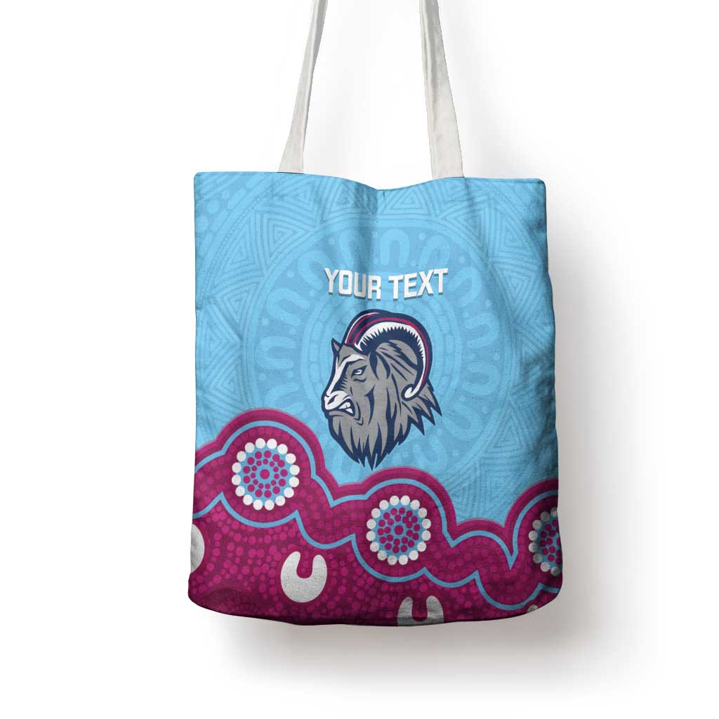 Central Queensland Rugby Custom Tote Bag Go Capras Aboriginal Art - Aussie Hoodie