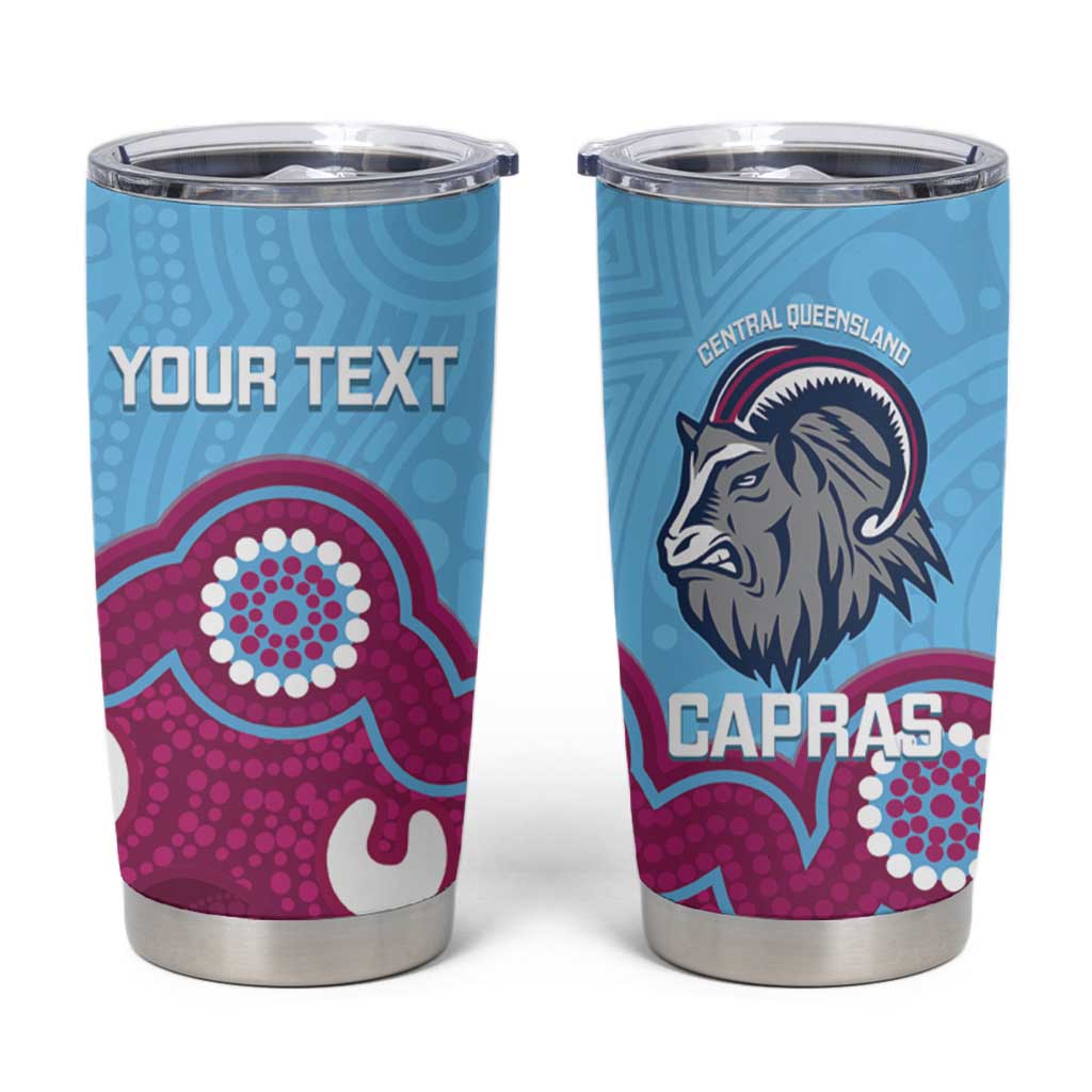Central Queensland Rugby Custom Tumbler Cup Go Capras Aboriginal Art - Aussie Hoodie