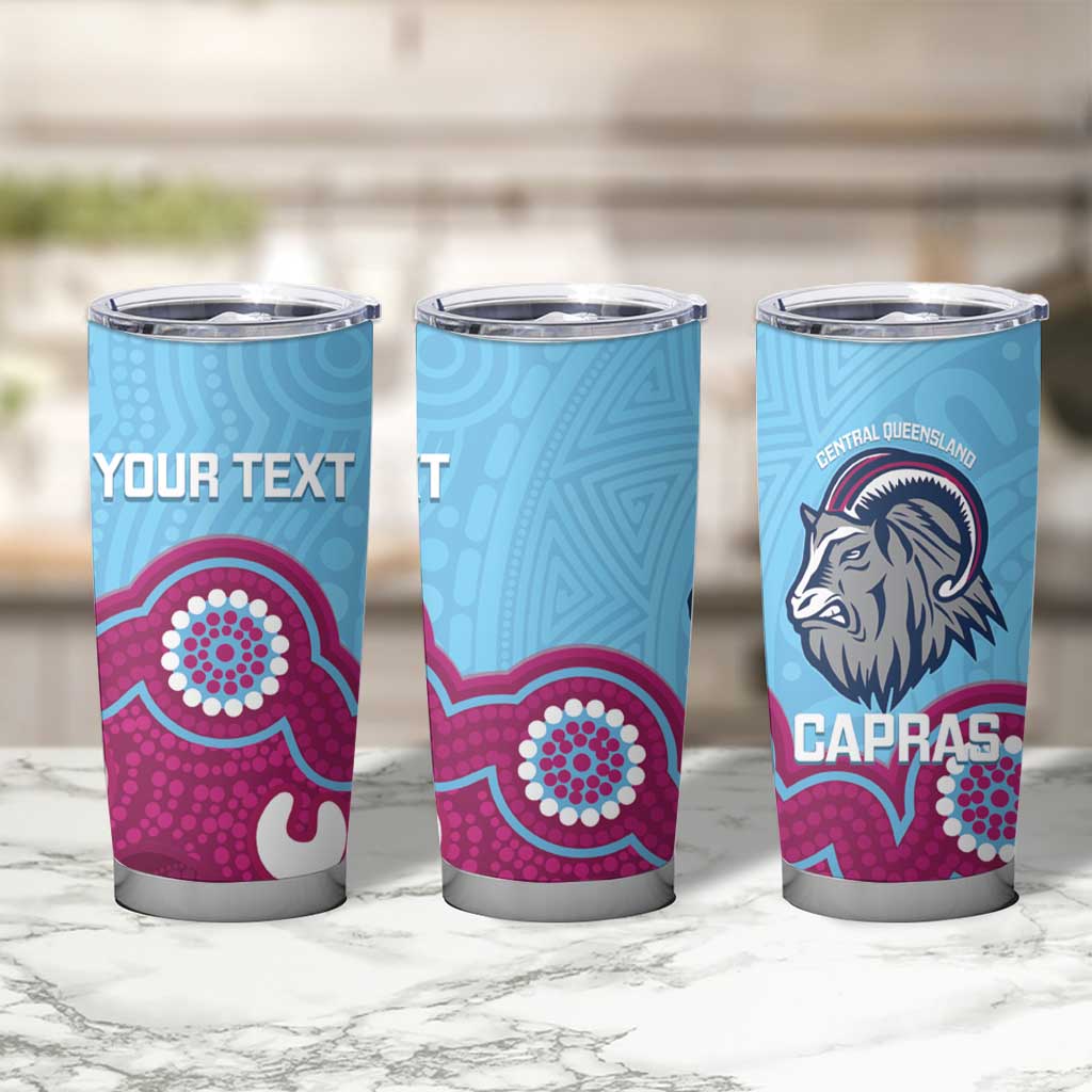 Central Queensland Rugby Custom Tumbler Cup Go Capras Aboriginal Art - Aussie Hoodie