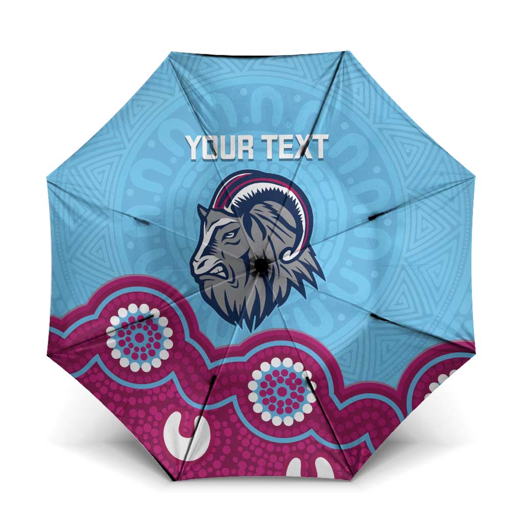 Central Queensland Rugby Custom Umbrella Go Capras Aboriginal Art - Aussie Hoodie