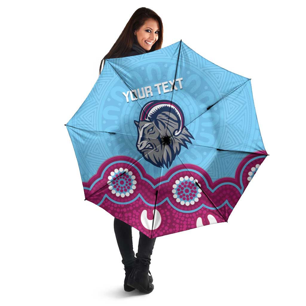 Central Queensland Rugby Custom Umbrella Go Capras Aboriginal Art - Aussie Hoodie