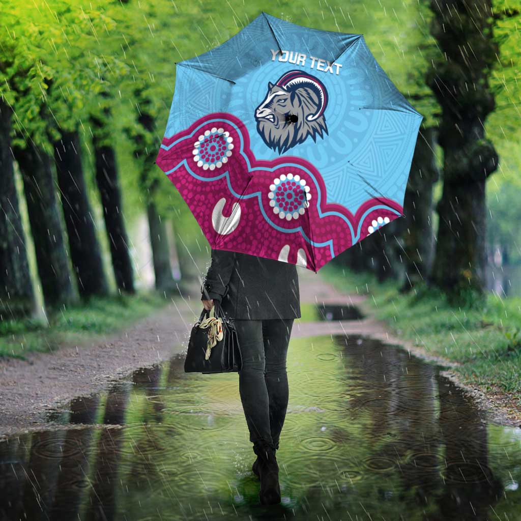 Central Queensland Rugby Custom Umbrella Go Capras Aboriginal Art - Aussie Hoodie