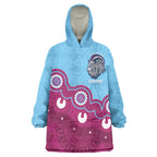 Central Queensland Rugby Custom Wearable Blanket Hoodie Go Capras Aboriginal Art - Aussie Hoodie