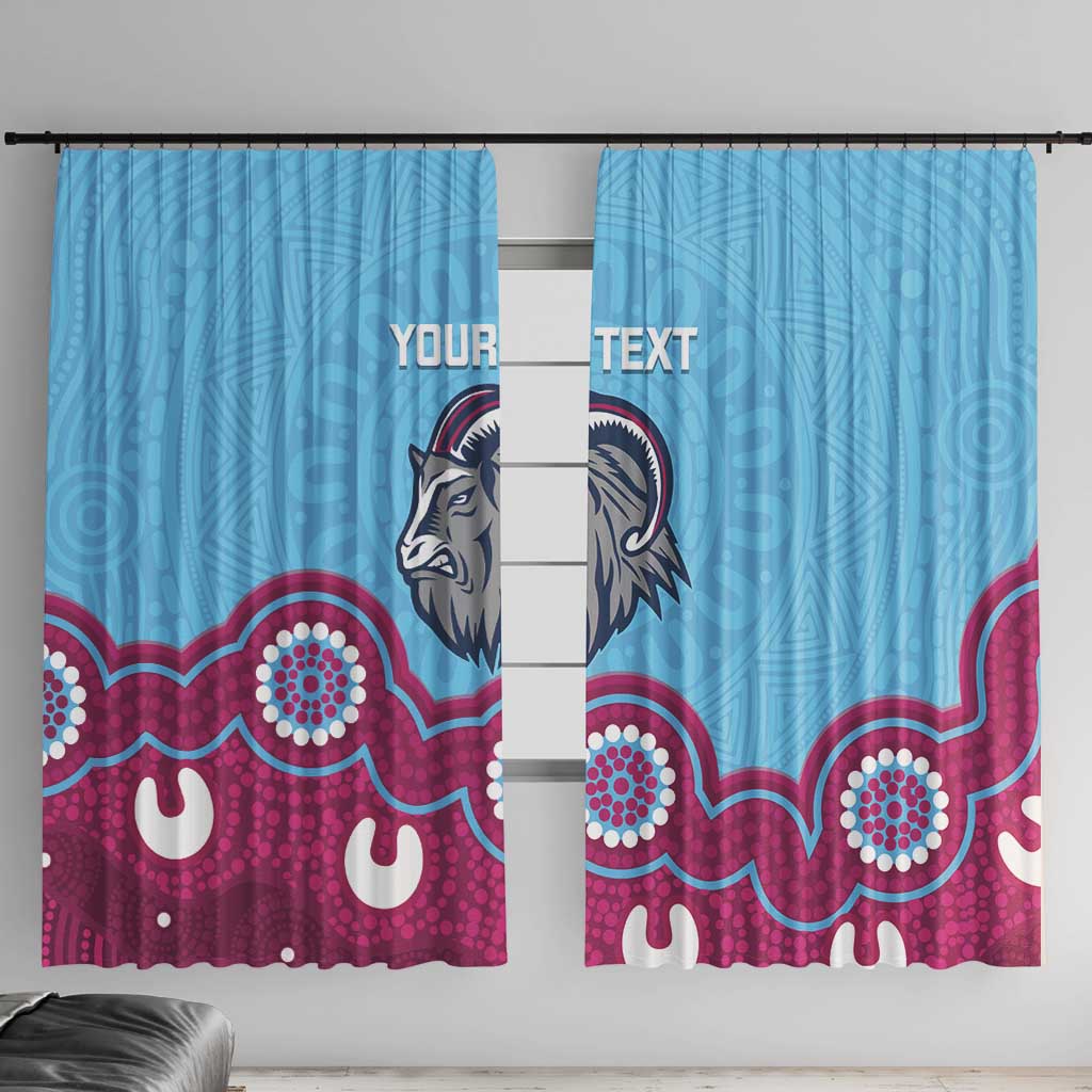 Central Queensland Rugby Custom Window Curtain Go Capras Aboriginal Art - Aussie Hoodie