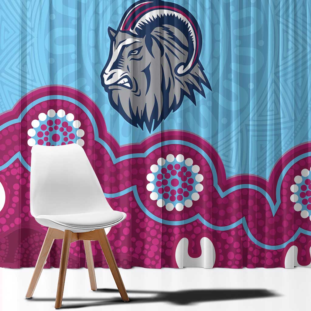 Central Queensland Rugby Custom Window Curtain Go Capras Aboriginal Art - Aussie Hoodie