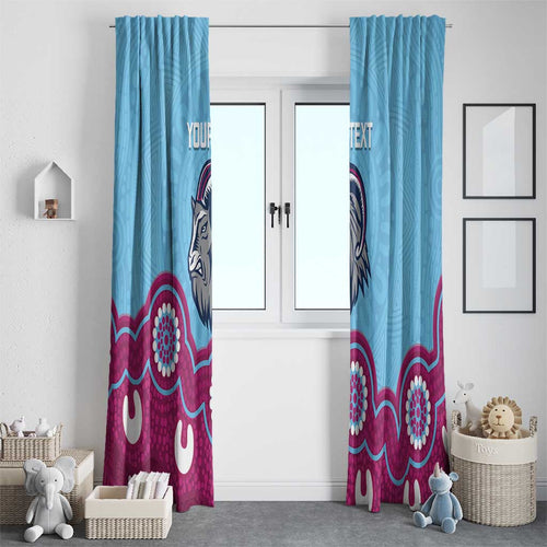 Central Queensland Rugby Custom Window Curtain Go Capras Aboriginal Art - Aussie Hoodie