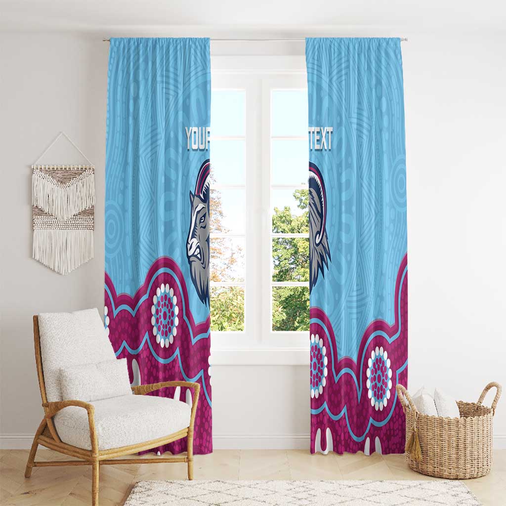 Central Queensland Rugby Custom Window Curtain Go Capras Aboriginal Art - Aussie Hoodie
