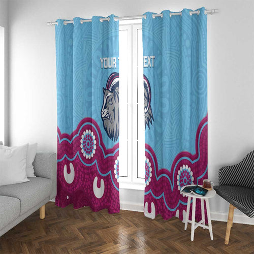 Central Queensland Rugby Custom Window Curtain Go Capras Aboriginal Art - Aussie Hoodie