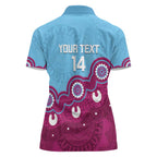 Central Queensland Rugby Custom Women Polo Shirt Go Capras Aboriginal Art - Aussie Hoodie