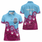 Central Queensland Rugby Custom Women Polo Shirt Go Capras Aboriginal Art - Aussie Hoodie