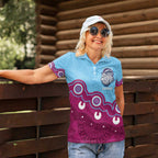 Central Queensland Rugby Custom Women Polo Shirt Go Capras Aboriginal Art - Aussie Hoodie