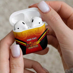 Papua New Guinea Rugby Custom AirPods Case Go PNG Hunters Polynesian Pattern - Aussie Hoodie