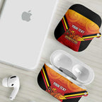 Papua New Guinea Rugby Custom AirPods Case Go PNG Hunters Polynesian Pattern - Aussie Hoodie