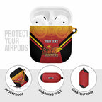 Papua New Guinea Rugby Custom AirPods Case Go PNG Hunters Polynesian Pattern - Aussie Hoodie