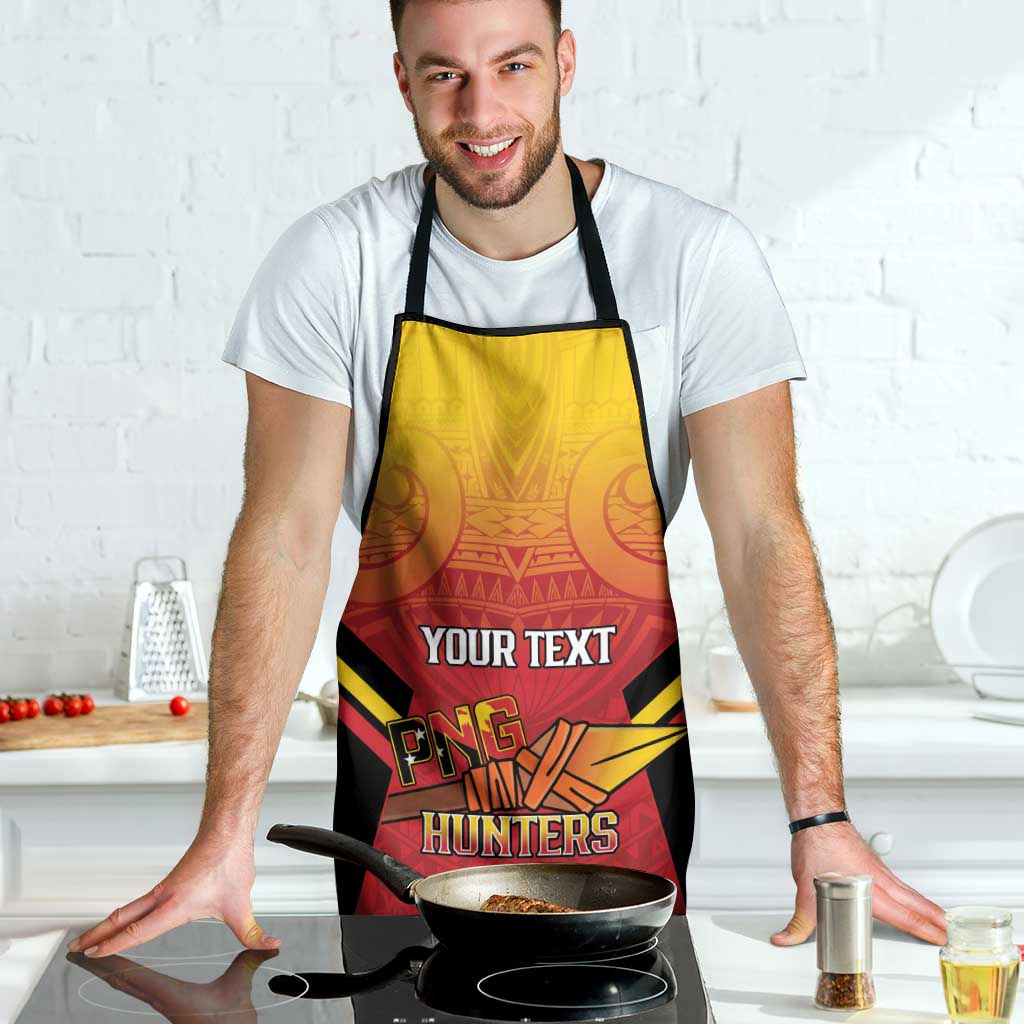 Papua New Guinea Rugby Custom Apron Go PNG Hunters Polynesian Pattern - Aussie Hoodie