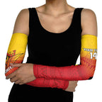 Papua New Guinea Rugby Custom Arm Sleeves Go PNG Hunters Polynesian Pattern - Aussie Hoodie