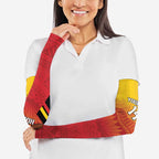 Papua New Guinea Rugby Custom Arm Sleeves Go PNG Hunters Polynesian Pattern - Aussie Hoodie