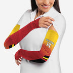 Papua New Guinea Rugby Custom Arm Sleeves Go PNG Hunters Polynesian Pattern - Aussie Hoodie
