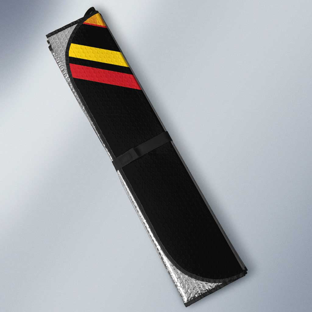 Papua New Guinea Rugby Custom Auto Sun Shade Go PNG Hunters Polynesian Pattern - Aussie Hoodie