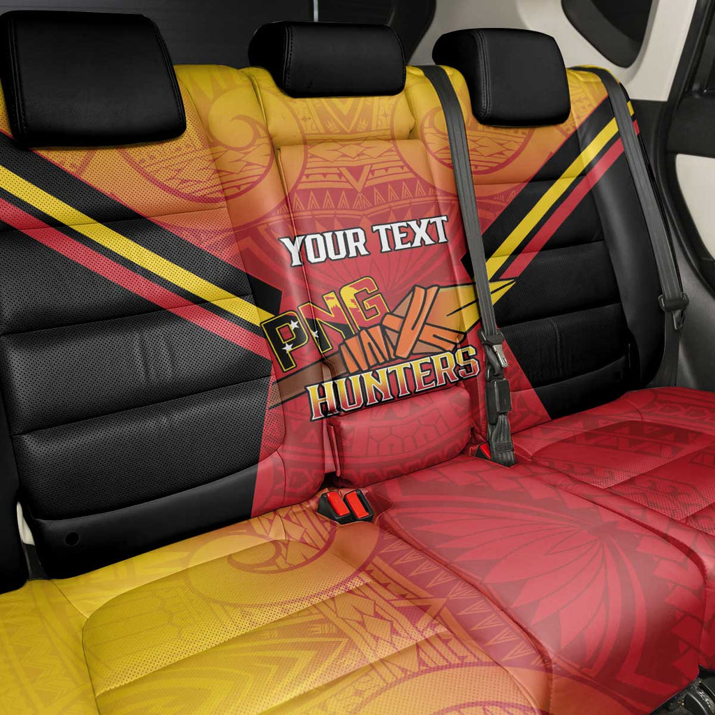 Papua New Guinea Rugby Custom Back Car Seat Cover Go PNG Hunters Polynesian Pattern - Aussie Hoodie