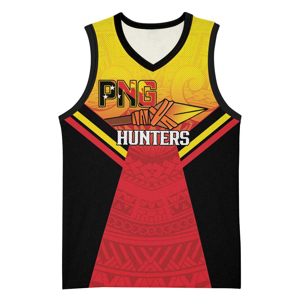 Papua New Guinea Rugby Custom Basketball Jersey Go PNG Hunters Polynesian Pattern - Aussie Hoodie