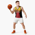 Papua New Guinea Rugby Custom Basketball Jersey Go PNG Hunters Polynesian Pattern - Aussie Hoodie
