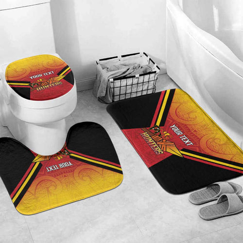 Papua New Guinea Rugby Custom Bathroom Set Go PNG Hunters Polynesian Pattern - Aussie Hoodie