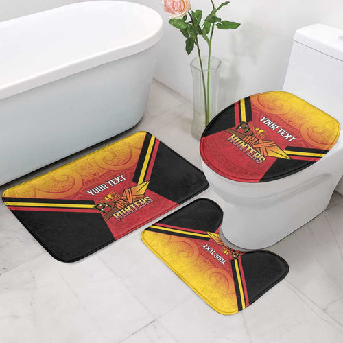 Papua New Guinea Rugby Custom Bathroom Set Go PNG Hunters Polynesian Pattern - Aussie Hoodie