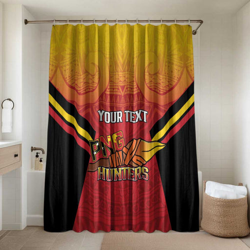 Papua New Guinea Rugby Custom Bathroom Set Go PNG Hunters Polynesian Pattern - Aussie Hoodie