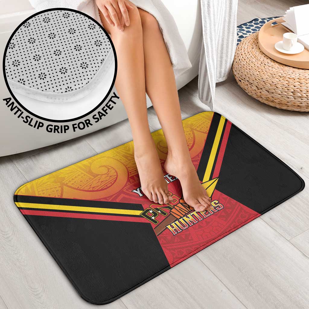 Papua New Guinea Rugby Custom Bathroom Set Go PNG Hunters Polynesian Pattern - Aussie Hoodie