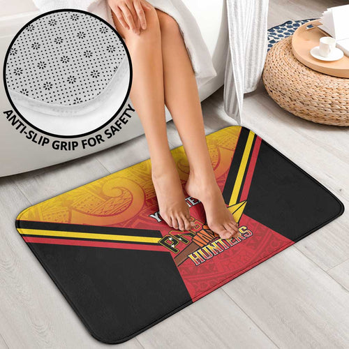 Papua New Guinea Rugby Custom Bathroom Set Go PNG Hunters Polynesian Pattern - Aussie Hoodie