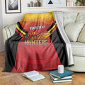 Papua New Guinea Rugby Custom Blanket Go PNG Hunters Polynesian Pattern - Aussie Hoodie