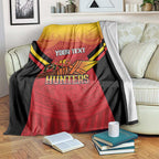 Papua New Guinea Rugby Custom Blanket Go PNG Hunters Polynesian Pattern - Aussie Hoodie