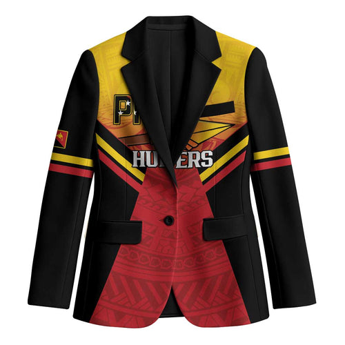 Papua New Guinea Rugby Custom Blazer Go PNG Hunters Polynesian Pattern - Aussie Hoodie