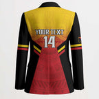 Papua New Guinea Rugby Custom Blazer Go PNG Hunters Polynesian Pattern - Aussie Hoodie