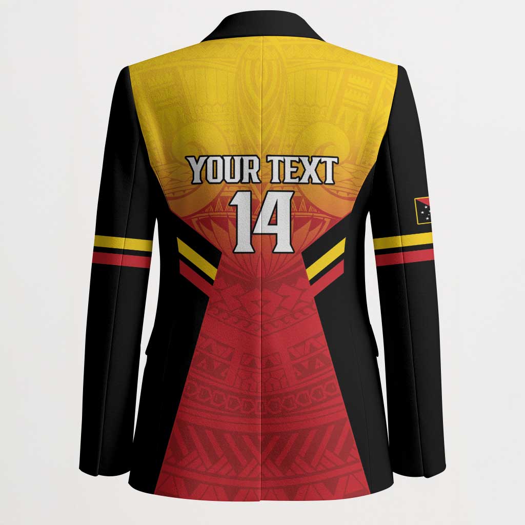 Papua New Guinea Rugby Custom Blazer Go PNG Hunters Polynesian Pattern - Aussie Hoodie